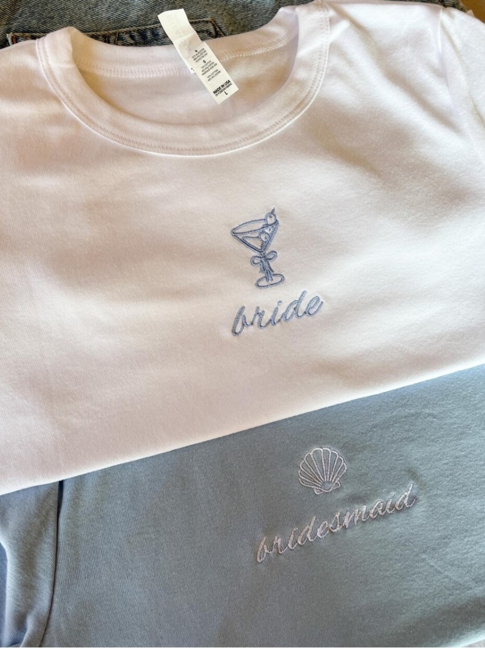 Bride Embroidered Crop Top - White